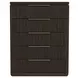 Sutton Dark Brown 5 Drawer Chest