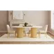 Sutton White and Natural Upholstered Dining Side Chair Set of 2