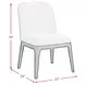 Sutton White and Dark Brown Upholstered Dining Side Chair Set of 2`