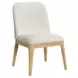 Sutton White and Natural Upholstered Dining Side Chair Set of 2