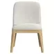 Sutton White and Natural Upholstered Dining Side Chair Set of 2