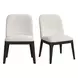 Sutton White Upholstered Dining Side Chair Set of 2