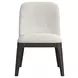 Sutton White and Dark Brown Upholstered Dining Side Chair Set of 2`