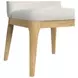 Sutton White and Natural Upholstered Dining Side Chair Set of 2