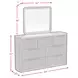 Sutton Dark Brown 7 Drawer Dresser and Rectangular Mirror