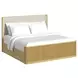 Sutton Brown and Gray King Upholstered Panel Bed