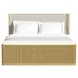 Sutton Brown and Gray King Upholstered Panel Bed