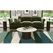 Sutton White and Dark Brown Round Marble Top End Table