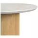 Sutton White and Natural Round End Table