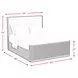 Sutton White and Dark Brown Queen Upholstered Platform Bed