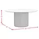 Sutton White and Dark Brown Round Marble Top Coffee Table