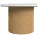 Sutton White and Natural Round Marble Top Coffee Table