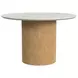 Sutton White and Natural 52" Round Dining Table