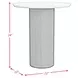 Sutton White and Dark Brown Round Marble Top End Table