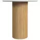 Sutton White and Natural Round End Table