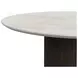 Sutton White and Dark Brown Round Marble Top End Table