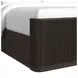 Sutton White and Dark Brown Queen Upholstered Platform Bed