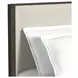 Sutton White and Dark Brown Queen Upholstered Platform Bed