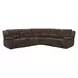 Bronco Plush Umber 6 Piece Modular Zero Gravity Power Reclining Sectional with Power Adjustable Headrest and USB Charging