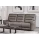 Lawmere Sydney Brunette 86" Zero Gravity Triple Power Reclining Sofa with USB Charging