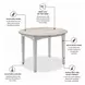 Island Haven Taupe 42" Round Drop Leaf Dining Table
