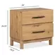 Brookstone Rustic Caramel 2 Drawer Nightstand with USB Charging