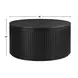 Colvin Black Round Coffee Table with Casters