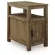 Fendenmore Brown Rectangular Chairside End Table with USB Charging