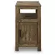 Fendenmore Brown Rectangular Chairside End Table with USB Charging