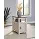 Fendenmore Brown Gray and Antique White Rectangular Chairside End Table with USB Charging