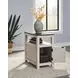 Fendenmore Brown Gray and Antique White Rectangular Chairside End Table with USB Charging