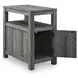 Fendenmore Brown and Gray Rectangular Chairside End Table with USB Charging