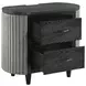Skyline Onyx and Gray Upholstered Panel Bedroom Set