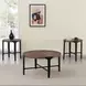 Chevron Brown Round End Table