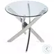 Zila Brushed Nickel Oval Occasional Table Set