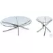 Zila Brushed Nickel Oval Occasional Table Set