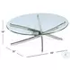 Zila Brushed Nickel Oval Occasional Table Set