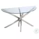Zila Brushed Nickel Oval Occasional Table Set