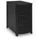 Camdill Black Rectangular Chairside End Table with USB Charging