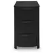 Camdill Black Rectangular Chairside End Table with USB Charging
