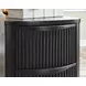 Camdill Black Rectangular Chairside End Table with USB Charging