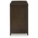 Camdill Dark Brown Rectangular Chairside End Table with USB Charging