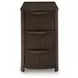 Camdill Dark Brown Rectangular Chairside End Table with USB Charging