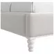 Haven Warm White and Ivory Queen Upholstered Panel Bed