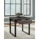 Wickman Falls Dark Brown and Black Square End Table