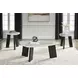 Lilyberg Gray and Black Triangular Marble Top Occasional Table Set of 3