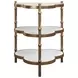 Eave Antique Brass and Milk Glass Free Form Accent Table