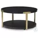 Shylore Black And Brass Occasional Table Set