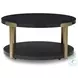 Shylore Black And Brass Occasional Table Set