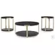 Shylore Black And Brass Occasional Table Set